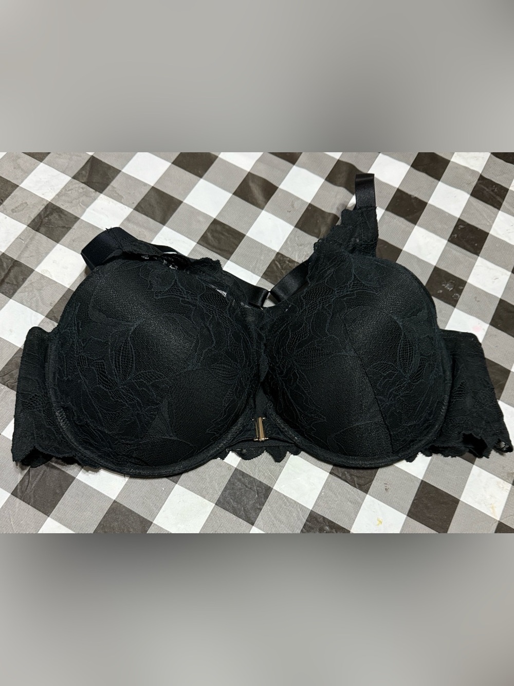 Auden Black Lace Underwire Full-Coverage Bra